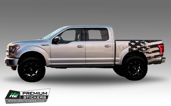 American Flag Decals Kit for Truck - Bed Decal for Pickup Truck Vinyl ...
