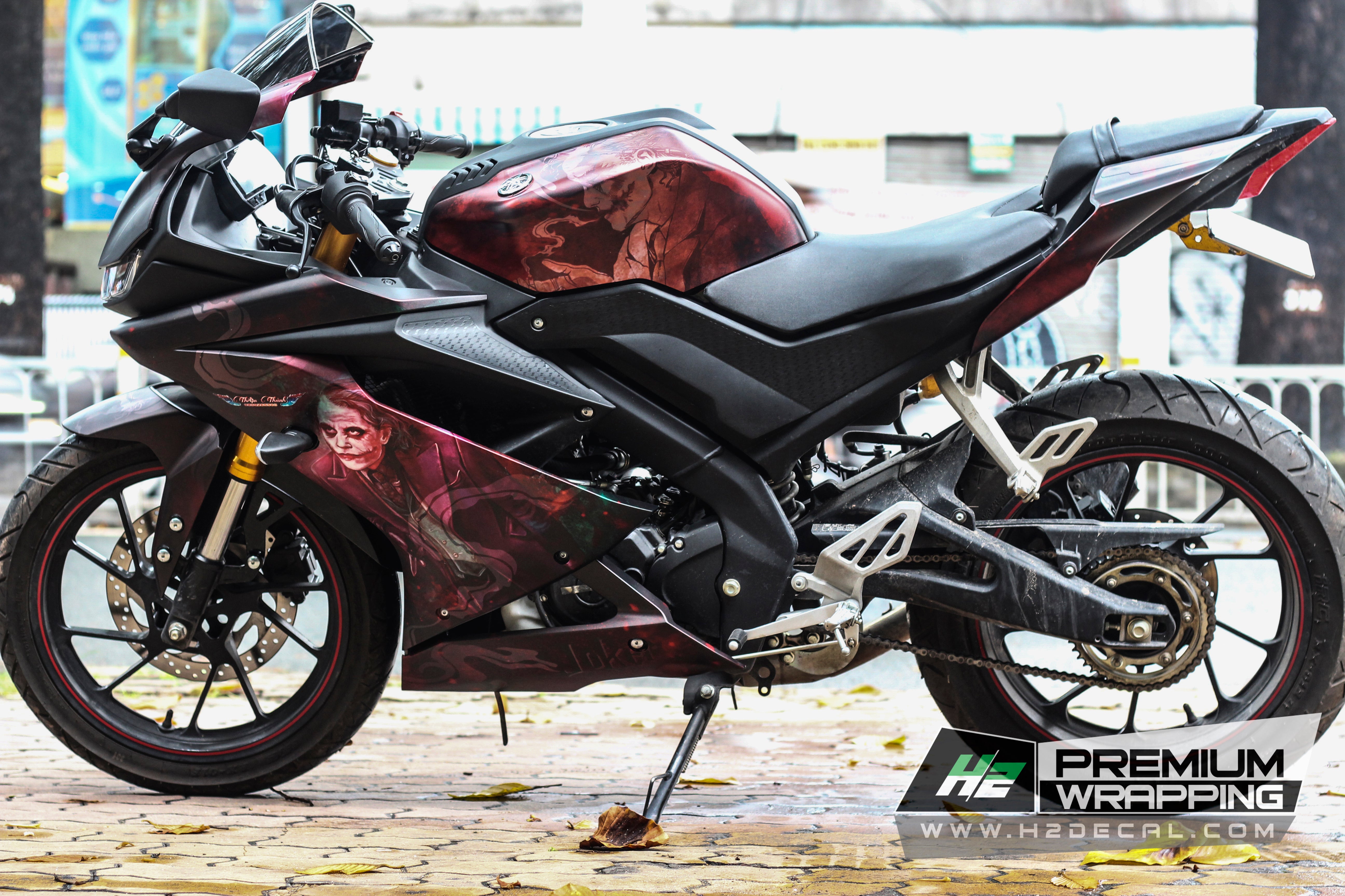 Bike Sticker Design R15 V3 Black Stickering SEA GREEN R15 V3