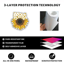 Load image into Gallery viewer, Sunflower decal for car | Car decal for women | Vinyl graphic decal for Sedan, SUV, Trucks