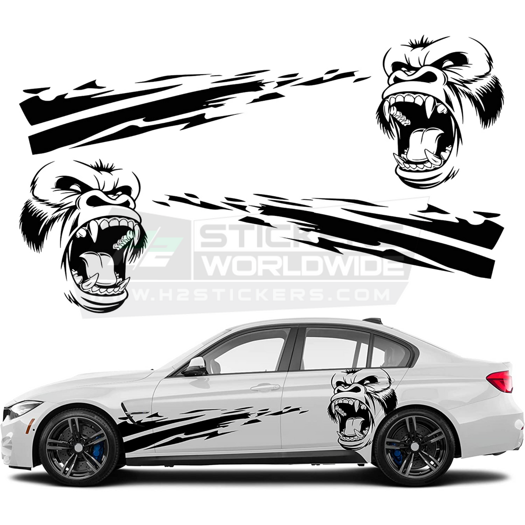Animal car decals and stripes sticker | Side large decal for Fords, BMW, Chevy