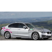 Load image into Gallery viewer, Car Decal for Women | Pink Heart Decal for Cars | Autos Racing Stripes Sticker for Fords, BMW, Chevy
