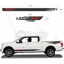 Load image into Gallery viewer, Sport stripes letter decal for car | Vinyl graphic decal for Dodge, Fords, Chevy, Pickup trucks