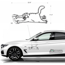 Load image into Gallery viewer, Scratch cat stickers for car | Funny sticker decal for Fords, BMW, Chevy
