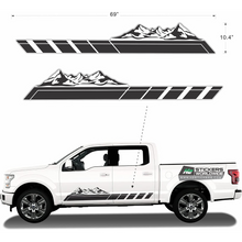 Load image into Gallery viewer, Mountain stripes decal for car | Vinyl graphic decal for Dodge, Fords, Chevy, Pickup trucks