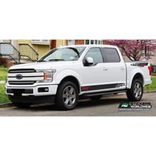 Load image into Gallery viewer, Sport stripes letter decal for car | Vinyl graphic decal for Dodge, Fords, Chevy, Pickup trucks