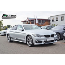 Load image into Gallery viewer, Black sport stripes decal for car | Autos Racing Stripes Sticker for Fords, BMW, Chevy