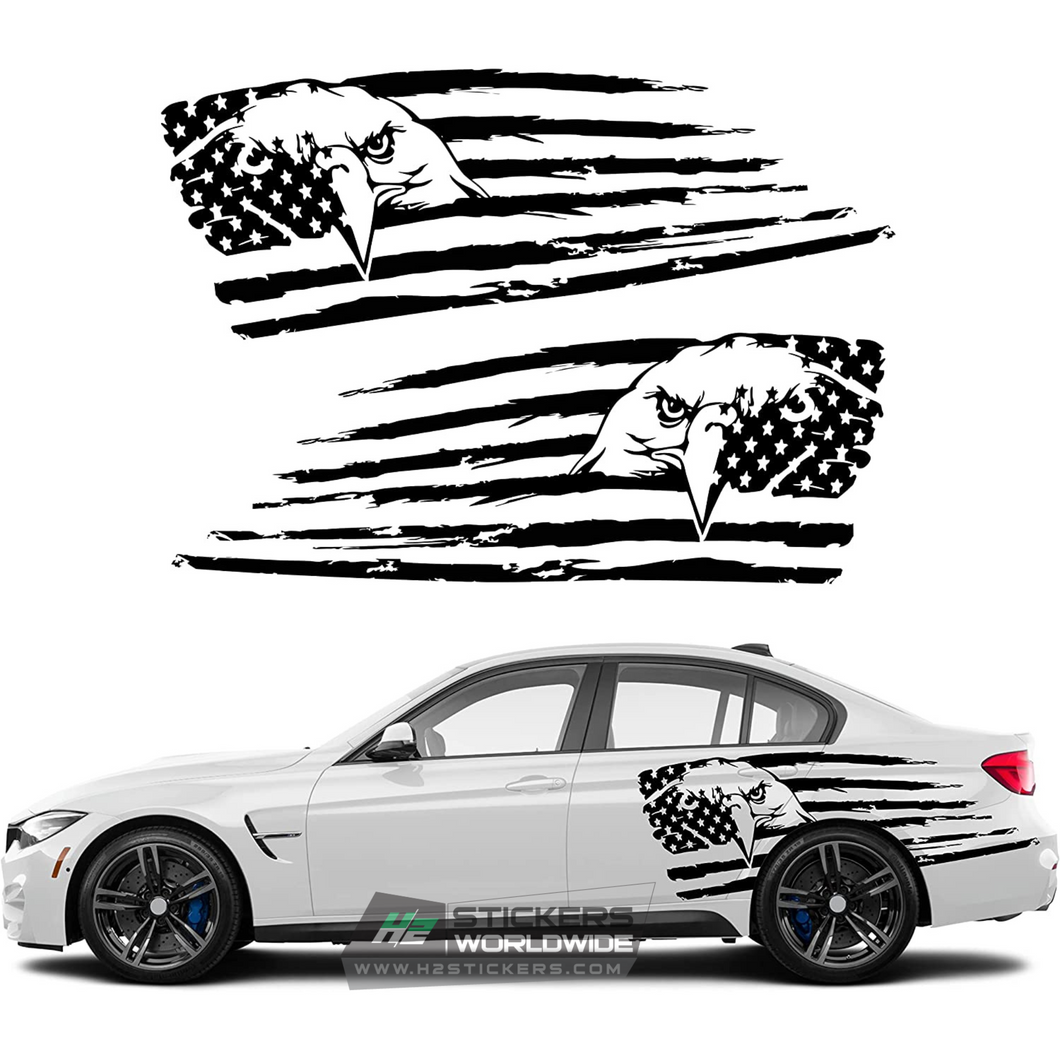 American Eagle decals for car | Side large decals for Fords, BMW, Chevy