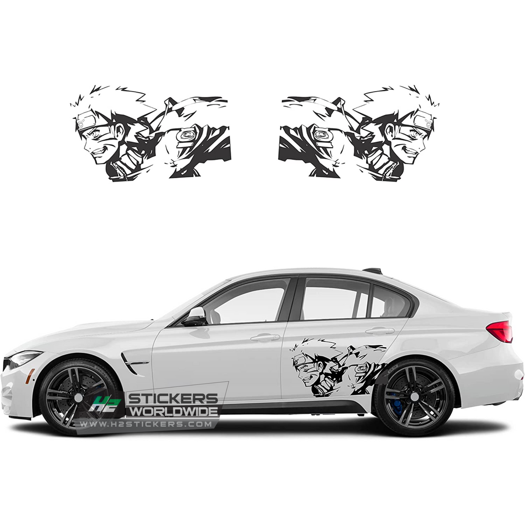 Anime car decals | Side large decal for Fords, BMW, Chevy