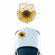 Load image into Gallery viewer, Sunflower decal for car | Car decal for women | Vinyl graphic decal for Sedan, SUV, Trucks