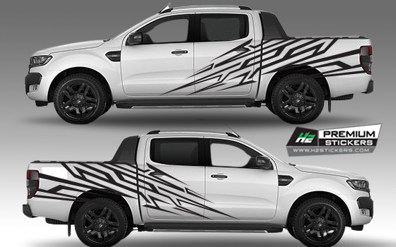Stripes Decals Kit for Truck - Side Decal for Pickup Truck Vinyl Graphics Decals for Truck - 006