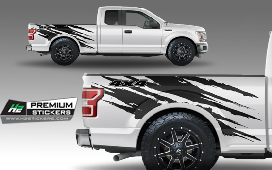 Mud Decals Kit for Truck - Bed Decal for Pickup Truck Vinyl Graphics Decals for Truck - 036