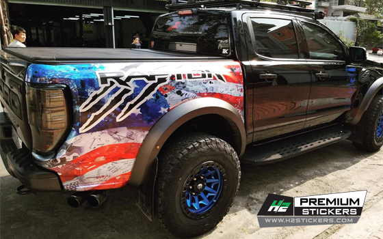 Decal 4x4 Laterali American Flag Rocker Panel Graphics Decal Wrap Kit ...