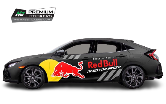 Car Side Decals - Vinyl Graphics Decals for Sedan - 025 – H2 Stickers ...