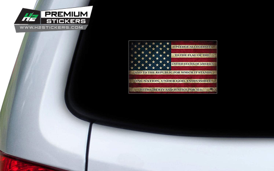 Car Mini Decals - American Flag Vinyl Graphics Mini Decals for Car - 002