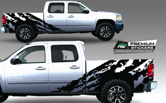 Mud Decals Kit for Truck - Bed Decal for Pickup Truck Vinyl Graphics Decals for Truck - 034