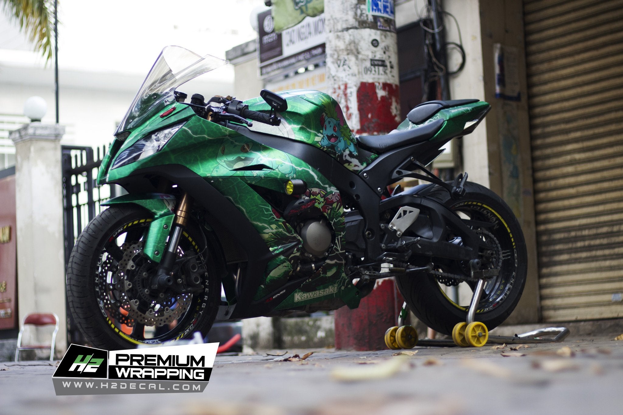 Protège-réservoir En PVC Pour Kawasaki Ninja ZX-10R (2015-2020) - Anti-rayures, Couleur Verte - 2