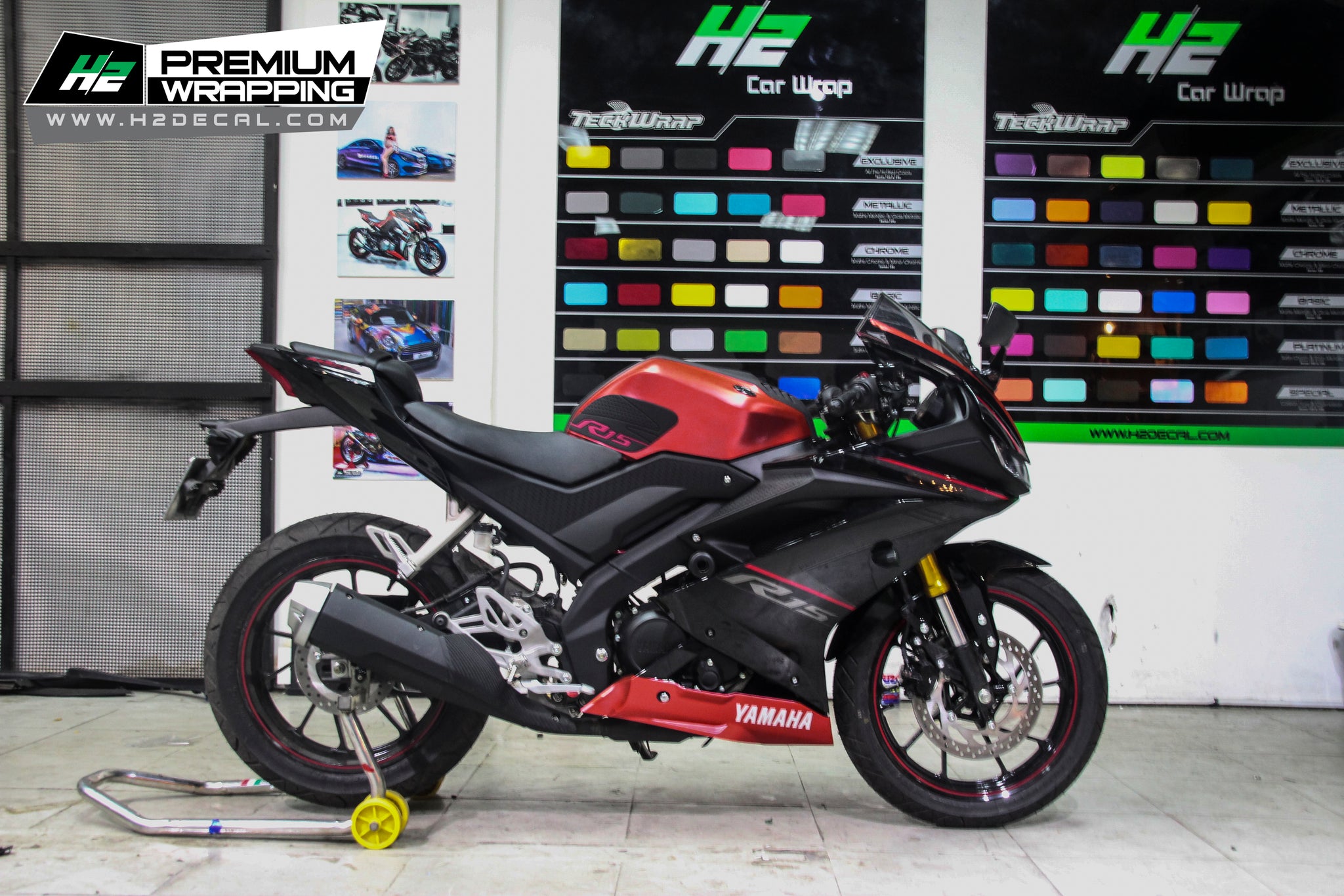 R15 Wrap V3 R15 V3 Black Decals Wrap R15 V3 Custom Stickers YAMAHA
