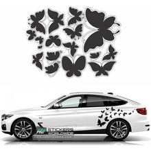 Load image into Gallery viewer, Car Decal for Women | Butterfly Decal for Cars | Autos Racing Stripes Sticker for Fords, BMW, Chevy
