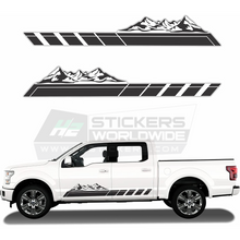 Load image into Gallery viewer, Mountain stripes decal for car | Vinyl graphic decal for Dodge, Fords, Chevy, Pickup trucks
