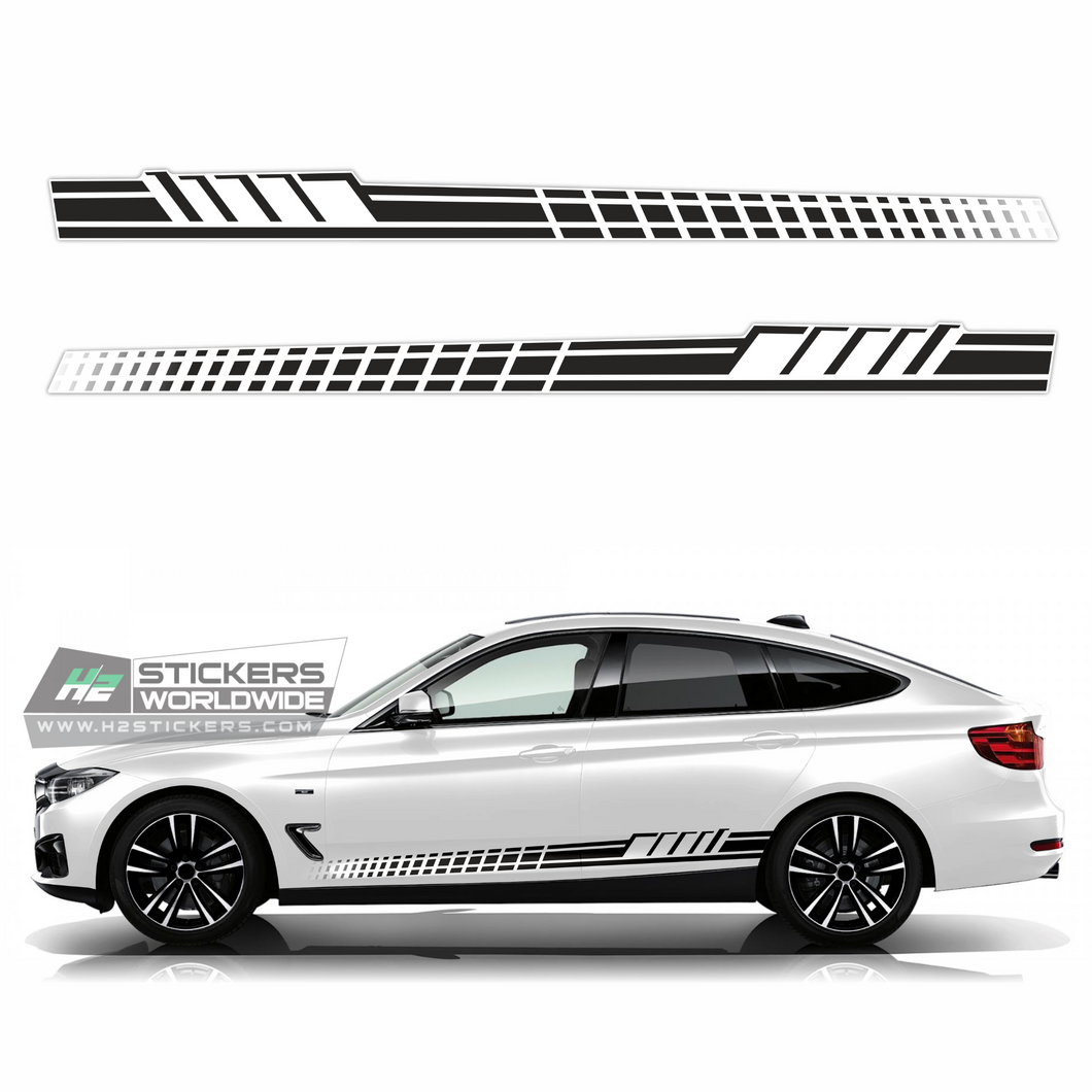 Black sport stripes decal for car | Autos Racing Stripes Sticker for Fords, BMW, Chevy