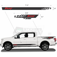 Load image into Gallery viewer, Sport stripes letter decal for car | Vinyl graphic decal for Dodge, Fords, Chevy, Pickup trucks
