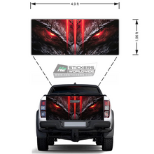 Load image into Gallery viewer, Dragon eyes tailgate decal for Truck | Vinyl Graphic Sticker for Fords, BMW, Chevy
