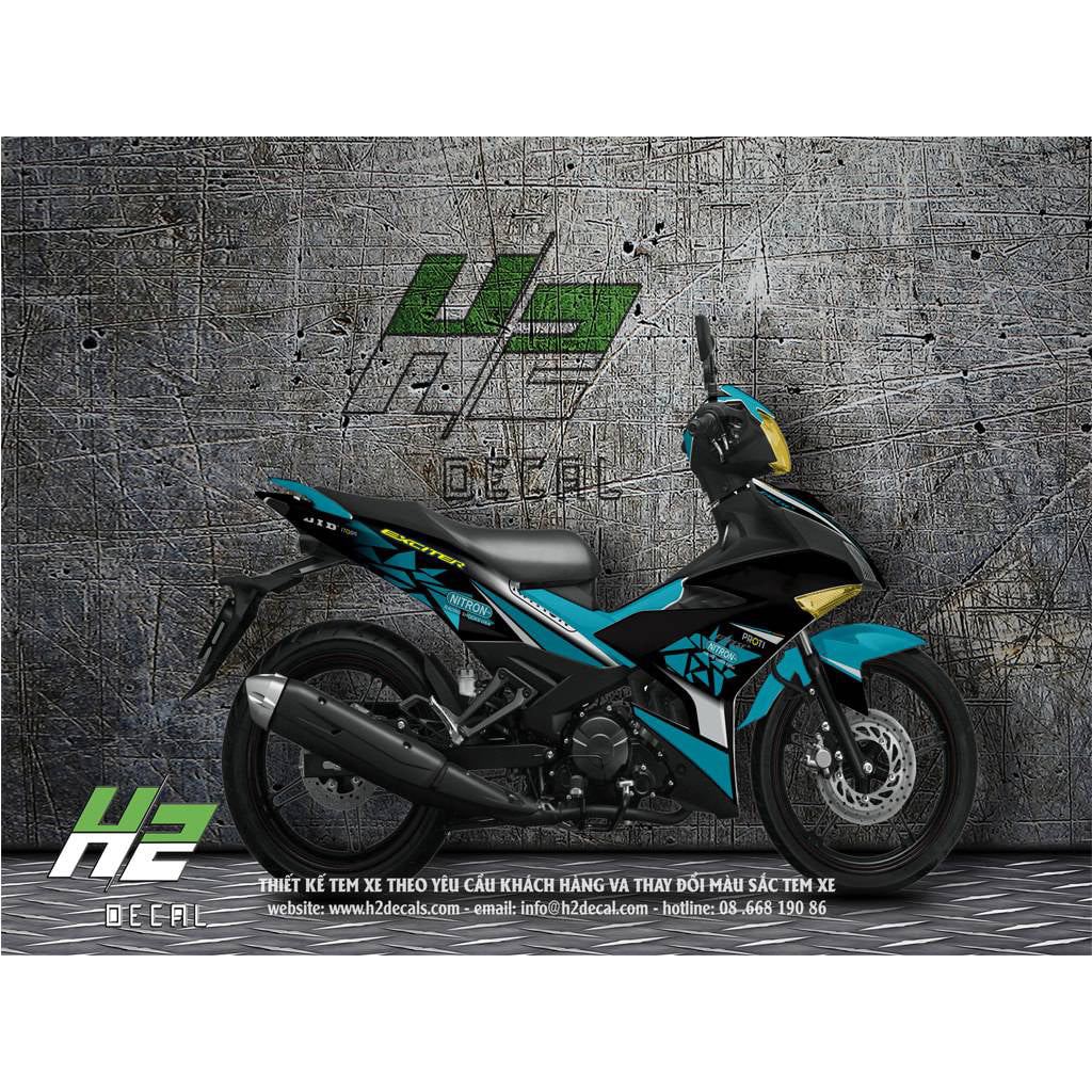 Yamaha Exciter 150 (Y15ZR) Stickers Kit - 011 - H2 Stickers - Worldwide