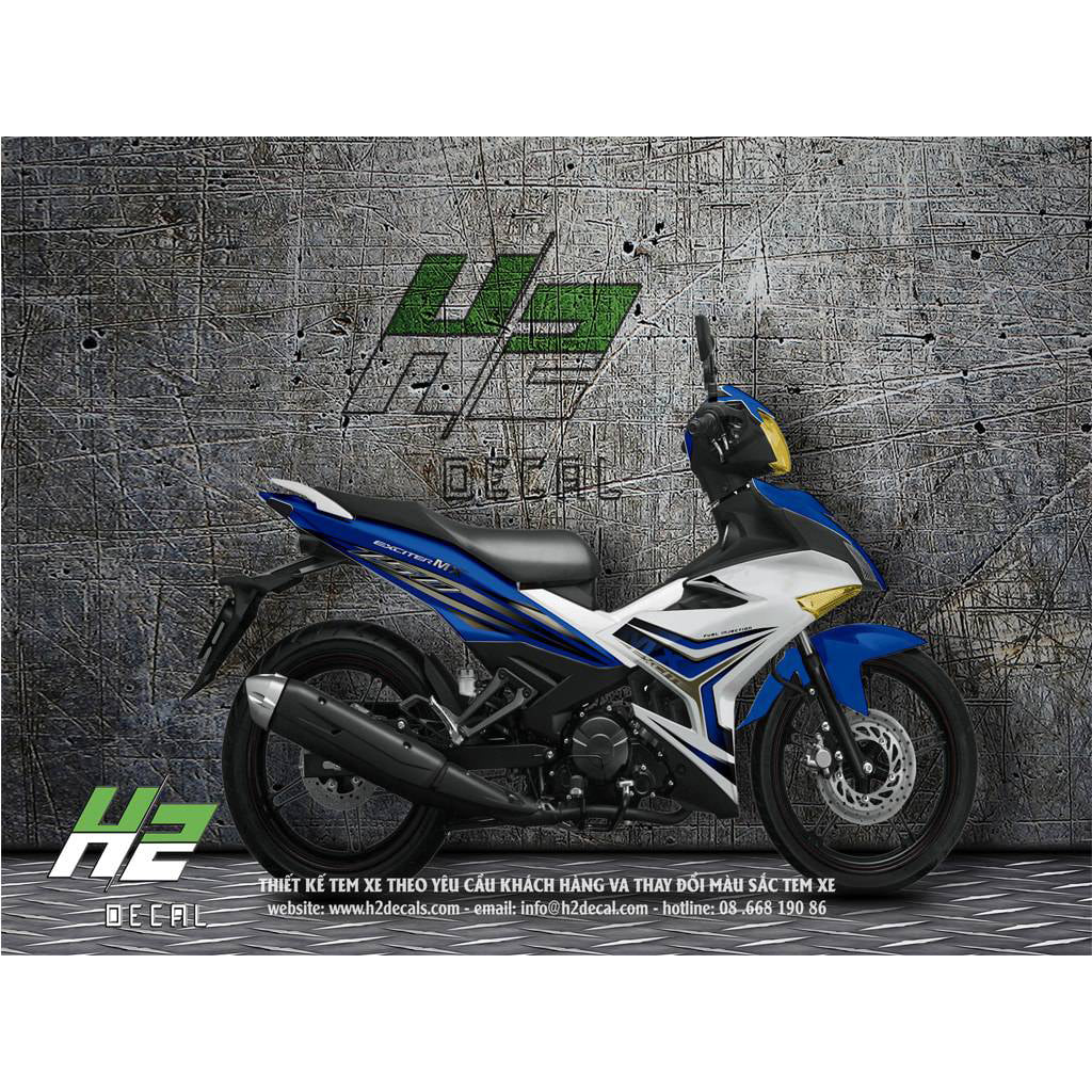 Yamaha Exciter 150 (Y15ZR) Stickers Kit - 016 - H2 Stickers - Worldwide