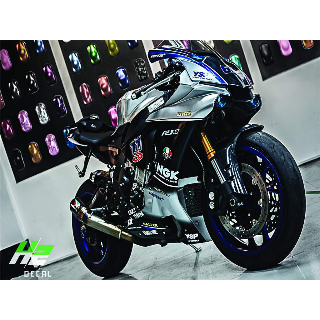 Stickered R1 Rims YAMAHA YZF-R1 Stickers Kit - 001 – H2 Stickers - Worldwide