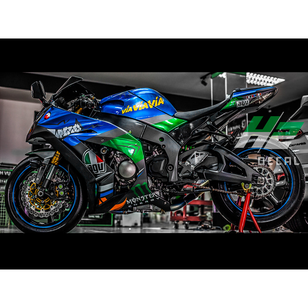 ステッカーx10 カワサキ ZX10R WSBK 同様ステッカー - メルカリ