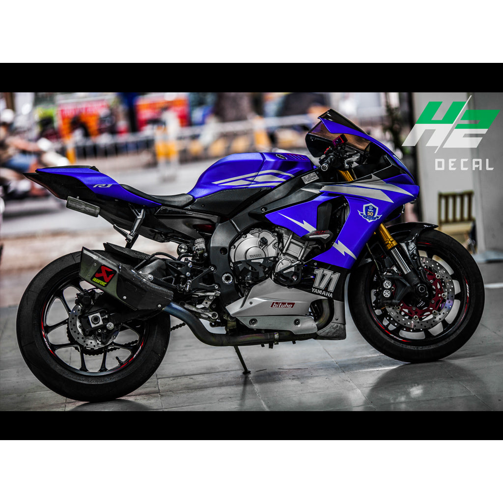 Stickered R1 Rims YAMAHA YZF-R1 Stickers Kit - 008 – H2 Stickers - Worldwide