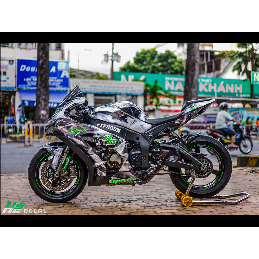 Kawasaki Ninja ZX10R Stickers Kit - 009 - H2 Stickers - Worldwide