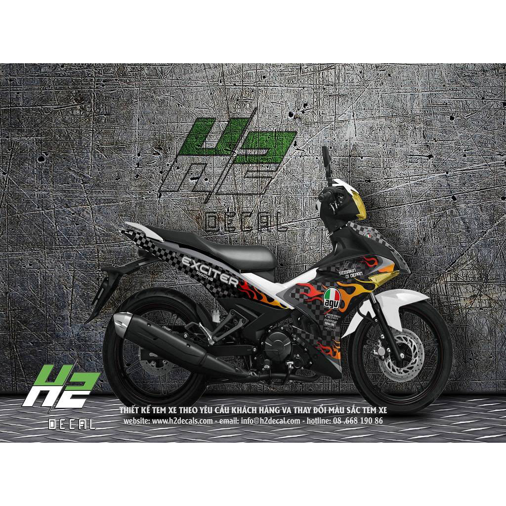 Yamaha Exciter 150 (Y15ZR) Stickers Kit - 001 - H2 Stickers - Worldwide