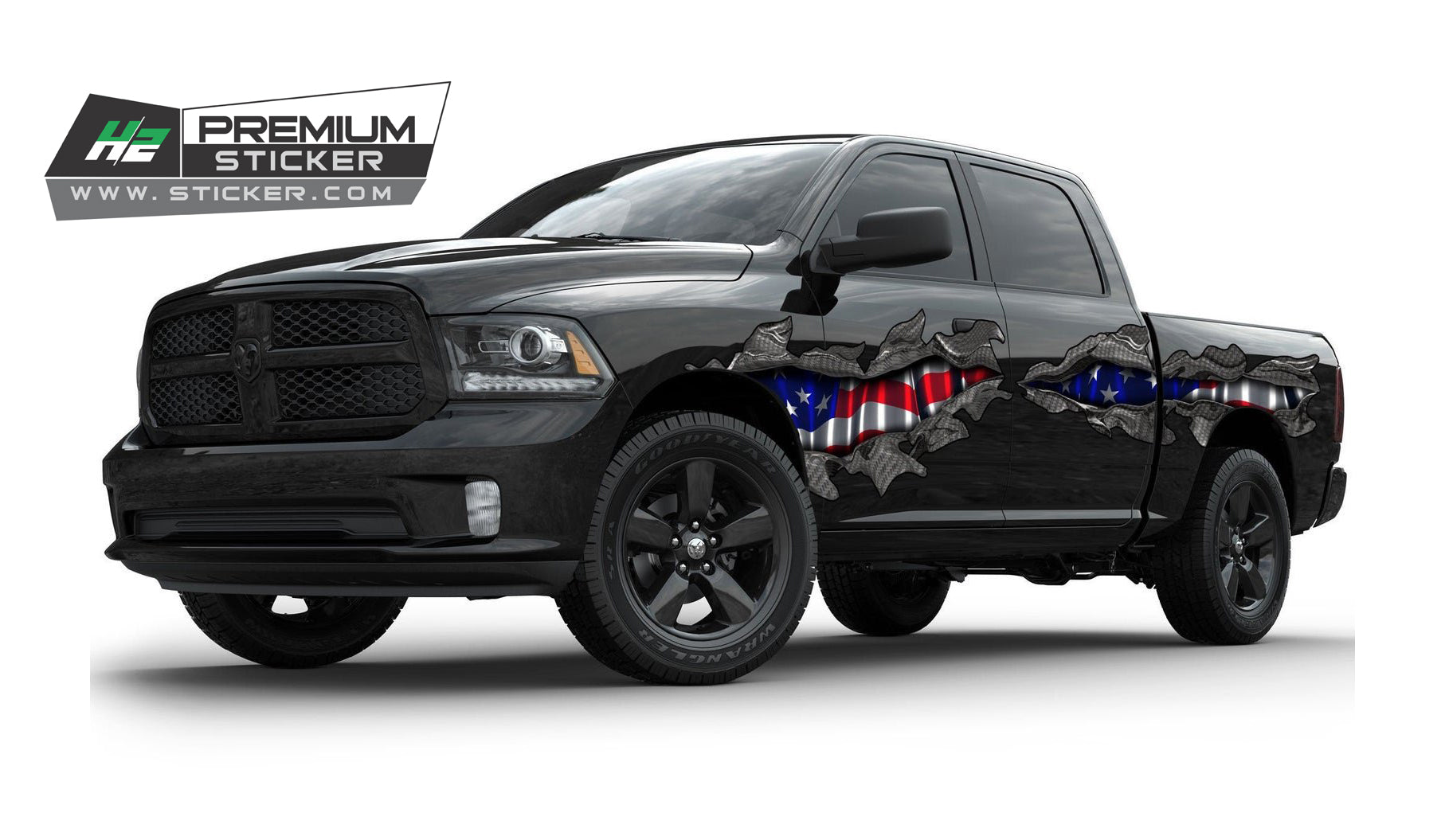 Decal 4x4 Laterali American Flag Rocker Panel Graphics Decal Wrap Kit ...